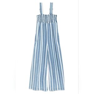 Striped Blue and White Jumpsuit
